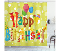 Ice Cream Candies Shower Curtain