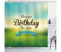 Sincere Greeting Blur Shower Curtain