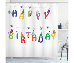 Funny Letters on Ropes Shower Curtain