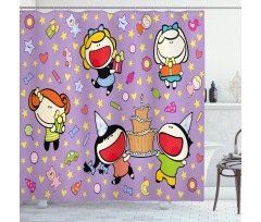 Children Birthday Shower Curtain