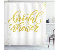 Bride Party Lettering Shower Curtain