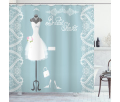 Vintage French Bride Shower Curtain