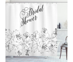 Bride Party Flowers Shower Curtain