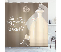 Love Bride Party Shower Curtain