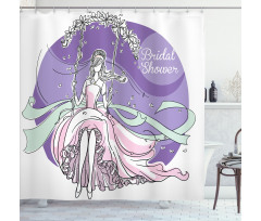 Party Dress Bride Shower Curtain