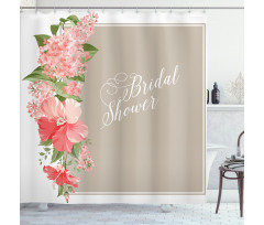 Floral Wedding Frame Shower Curtain