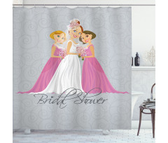 Bridesmaid Swirls Shower Curtain