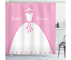 Wedding Bride Dress Shower Curtain