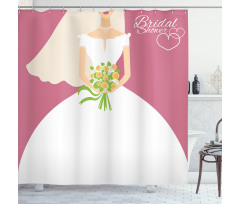 Bride in White Dress Shower Curtain