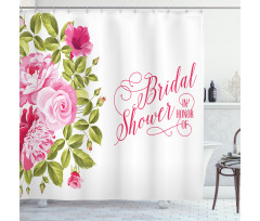 Bride Shabby Flowers Shower Curtain