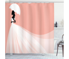 Wedding Umbrella Shower Curtain