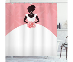 Wedding Dress Flowers Shower Curtain