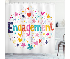 Engagement Party Shower Curtain