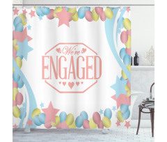 Engagement Theme Shower Curtain