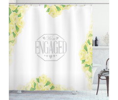 Roses and Leaves Shower Curtain
