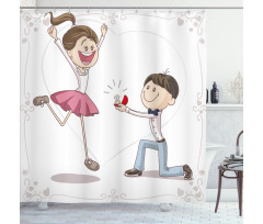 Romantic Couple Shower Curtain