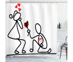 Wedding Proposal Shower Curtain