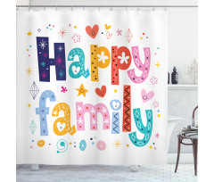 Happy Family Floral Shower Curtain