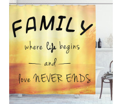 Message Family Shower Curtain