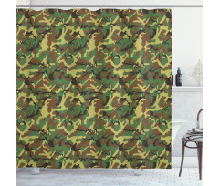 Woodland Abstract Jungle Shower Curtain