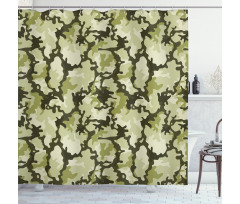 Jungle Camouflage Design Shower Curtain