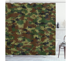 Grunge Graphic Camouflage Shower Curtain