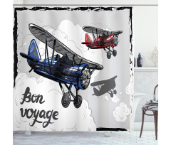 Retro Bon Voyage Shower Curtain