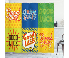 Lucky Pop Art Shower Curtain