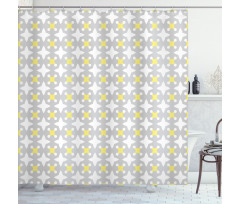 Star Shapes Dots Shower Curtain
