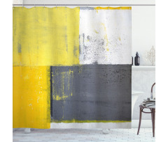 Pale Yellow Squares Shower Curtain