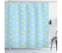 Clouds and Sun Shower Curtain