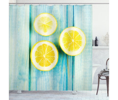 Juicy Slices Wood Shower Curtain