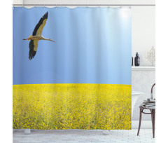 Stork Flying Shower Curtain