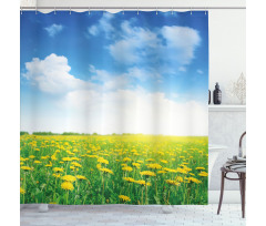 Field Grassland Shower Curtain