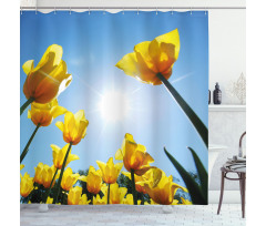 Field Summer Blooms Shower Curtain