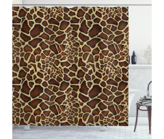 Giraffe Skin Pattern Shower Curtain