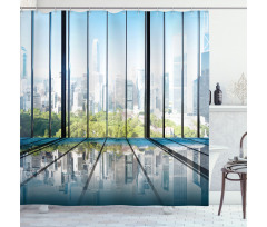 Skyscrapers City Scenery Shower Curtain