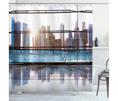 Futuristic Metropolitan Shower Curtain