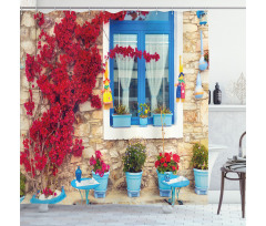 Mediterranean House Shower Curtain