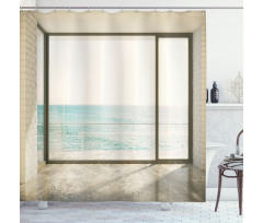 Coastal Scene Ocean View Shower Curtain