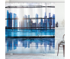 View with Skyscrapers Shower Curtain