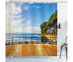 Bolsena Lake Italy View Shower Curtain