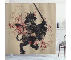Courage Lion Shower Curtain