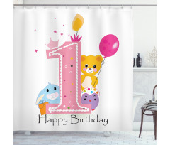Princess Girl Party Shower Curtain