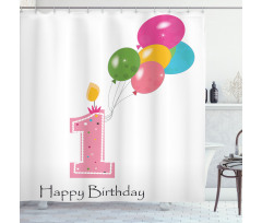 Baby Girl Toddler Shower Curtain