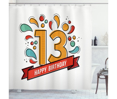 Line 13 Year Shower Curtain