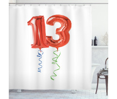 Red Balloons 13 Shower Curtain