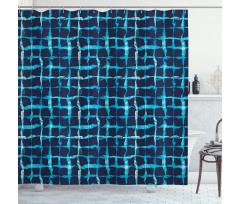 Pool Inspired Design Shower Curtain