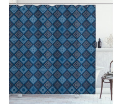 Detailed Squares Shower Curtain