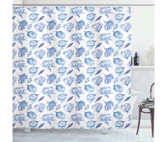 Watercolor Roses Buds Shower Curtain
